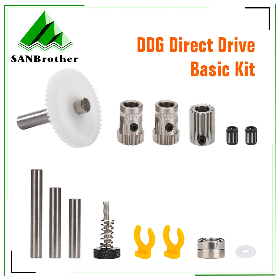 

DIY ID5 0.5M 17T dual drive extruder gear kit DDG Direct Drive Basic Kit For 3D Printer NF Sunrise Aquila Wind Extruder