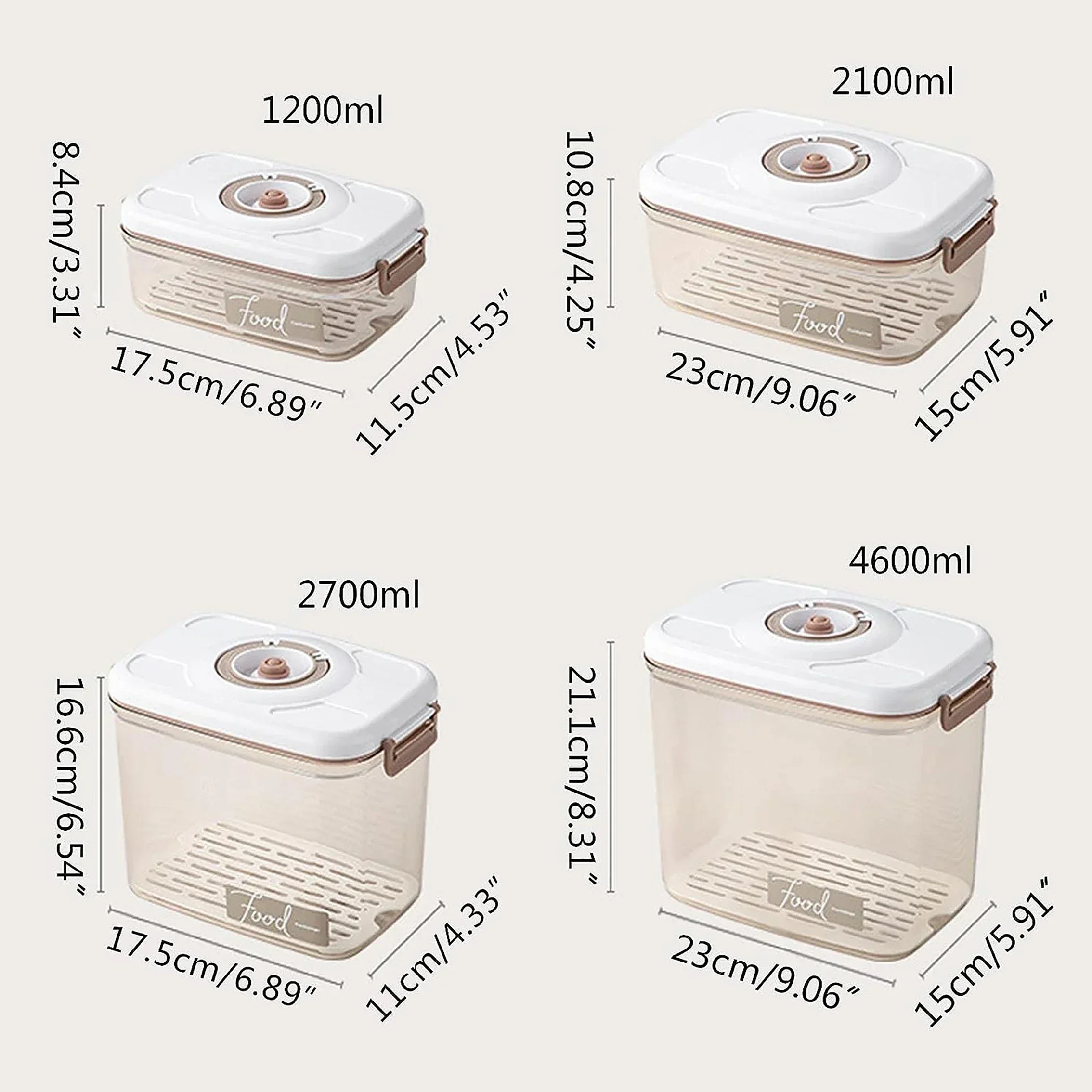 Food Vacuum Storage Box Sealed Fresh-Keeping Box Large Capacity Food Dispenser Transparent Storage Container with Vacuum Pump 2
