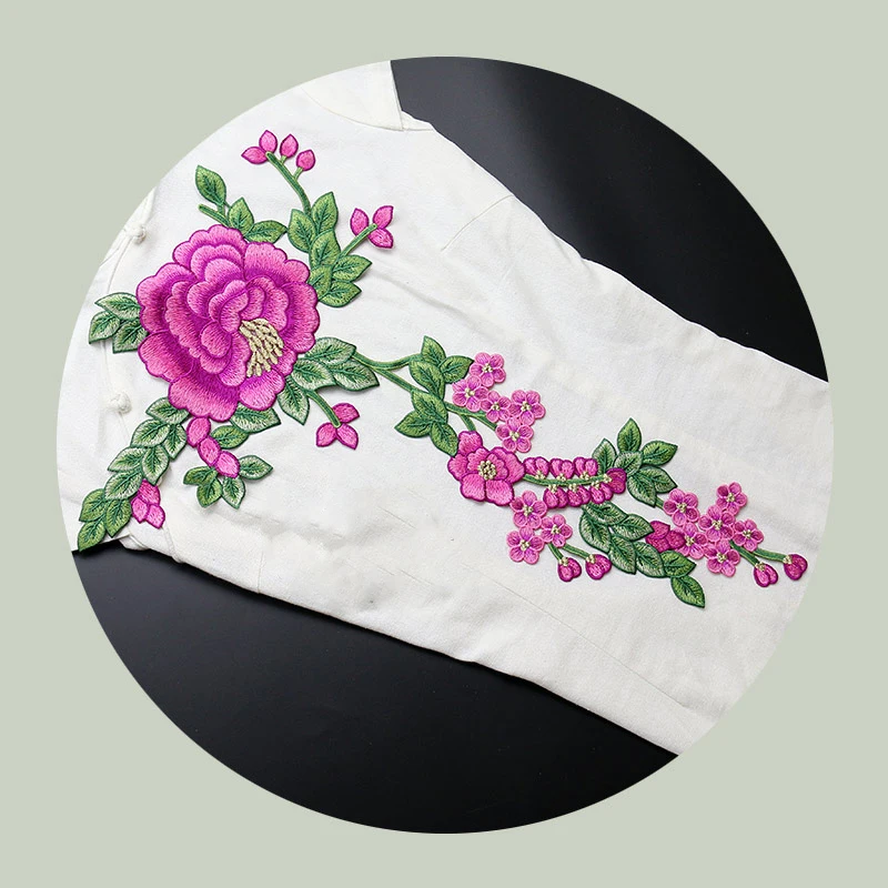 

Quality parches para la ropa flower embroidered patches for jeans sew on patches for clothing parches bordados ropa