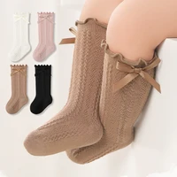 3/6 Pairs Baby Girls Socks Solid Color Kids Socks For Girls Children Socks Princess Lace Newborn Socks For Girls Accessories