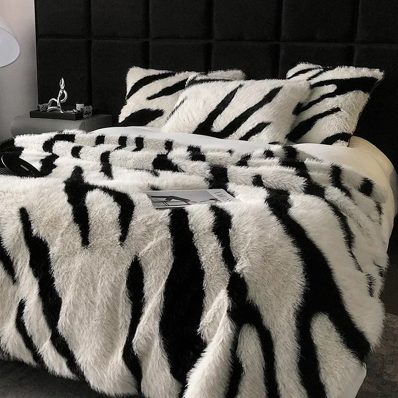 

New Faux Fox Fur Blanket for Winter Autumn Warm High Quality Plush Luxury Weighted Blankets for Bed High-end Sofa Blanket Throw