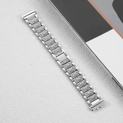 Luxury Bling Diamond Stainless Steel Strap - Elegant Women's Bracelet Accessory - Galaxy Fit 3 (S)
