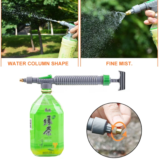 Nagynyomású Légszivattyú Permetező Beállítható Ital Palack Spray -Fej Fúvóka Kerti Öntöző Szerszám Permetezőgép Mezőgazdasági Szerszámok - Image 2