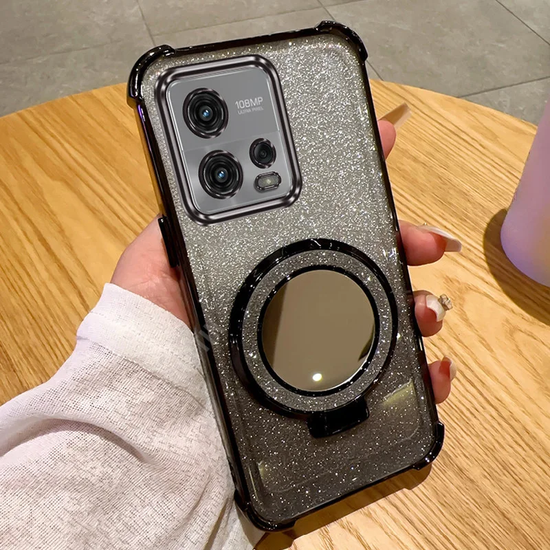 Reflective Stand Phone Case with Mirror Finish