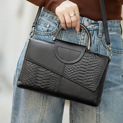 Luxury Women's Designer Soft PU Leather Shoulder Crossbody Handbag (Black 1)