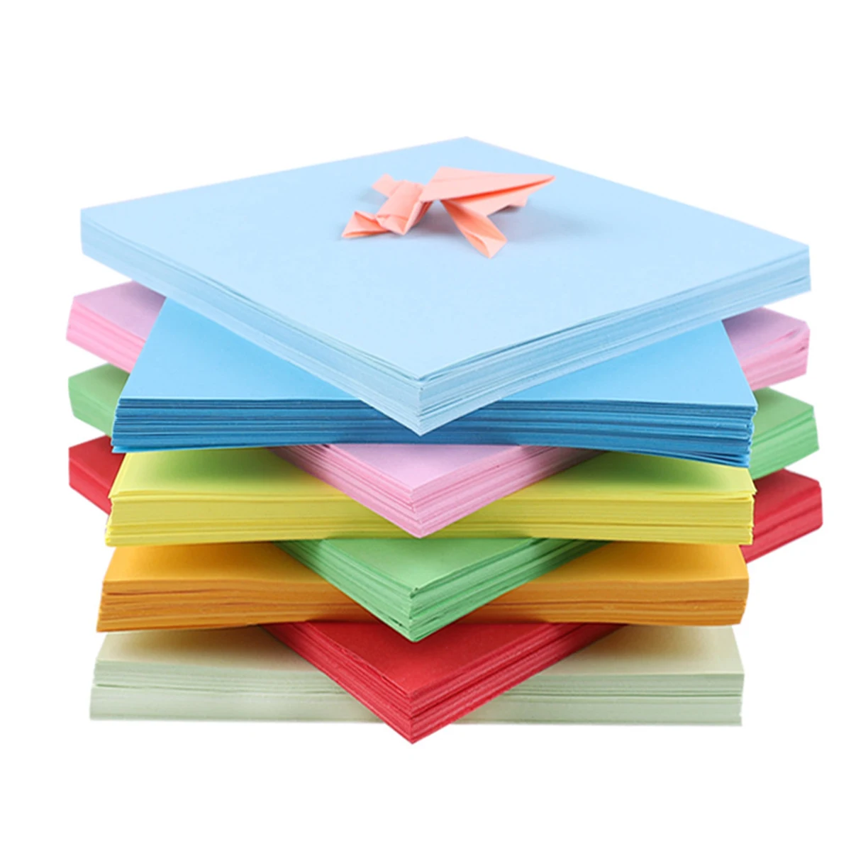 Origami Paper 100pcs Square Origami Paper Double Sides Solid Color Folding Paper Multicolor Kids Handmade DIY Scrapbooking Craft Decor
