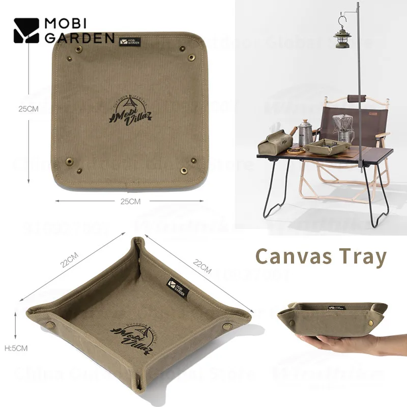 

Женский холщовый поднос для кемпинга 100 г, ультралегкий Настольный поднос для хранения различных предметов для пикника, бытовая коробка для хранения предметов первой необходимости