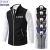 Fashion Men's Knitted Zipper Sleeveless Vest Velvet Cardigan Stand Collar Pullovers Sweatercoat Knit Waistcoat Custom Logo Print 1