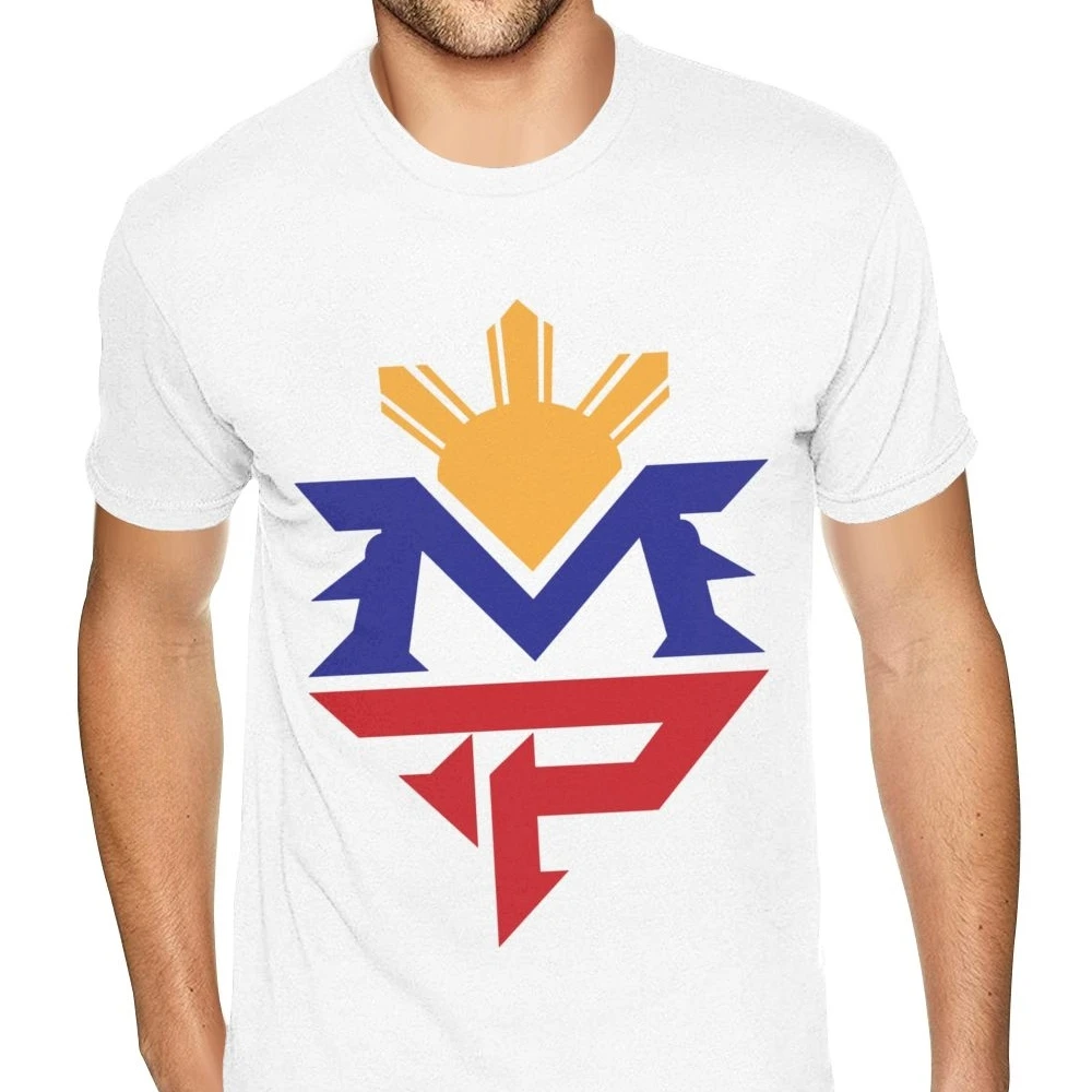 Мужские модные рубашки, забавные мужские футболки, топы и футболки, летние боксеры, Мп фото футболка МП паккиао
