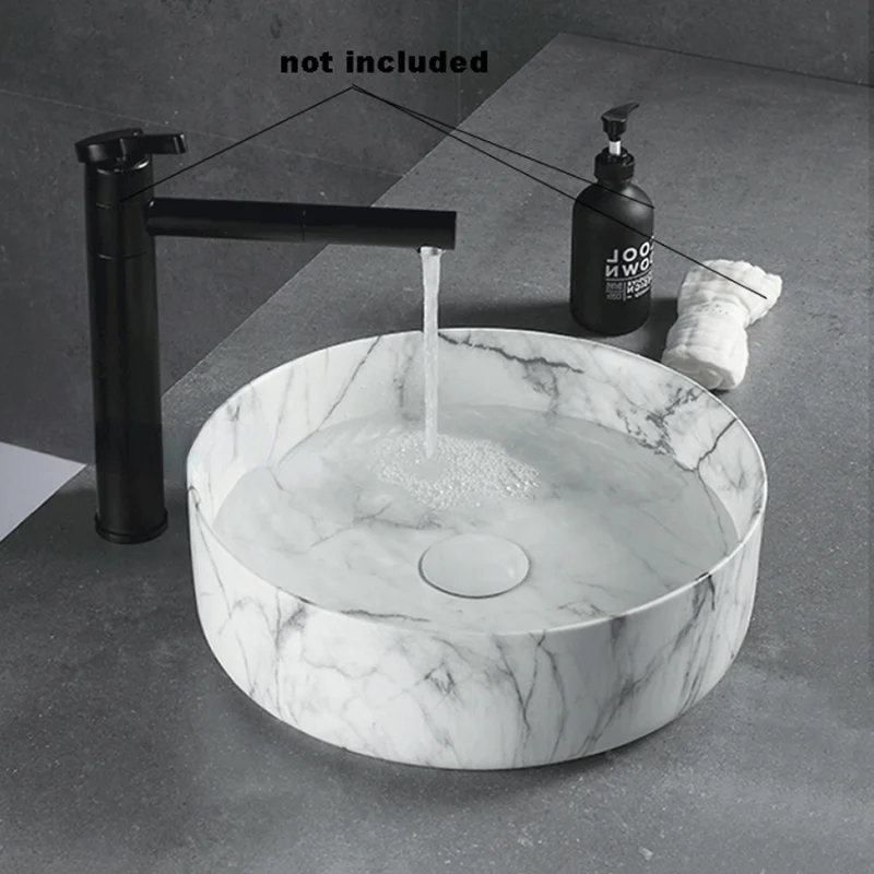 

1117 Chinese-style circular ceramic stain-resistant washer firing at high temperature above the intake sink