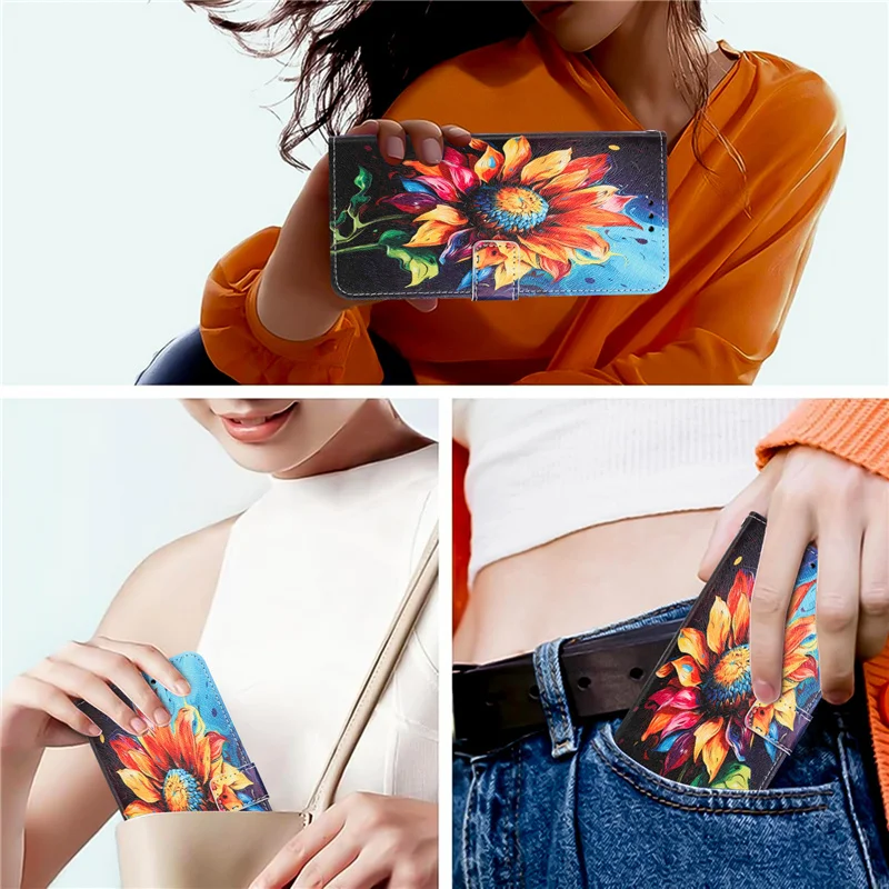 Luxury Leather Flip Wallet Book Cover - Universal Protective Phone Case