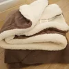 Double layer thickened coral fleece small blanket, sofa cover blanket, lamb fleece office nap, nap, air conditioning blanket 1