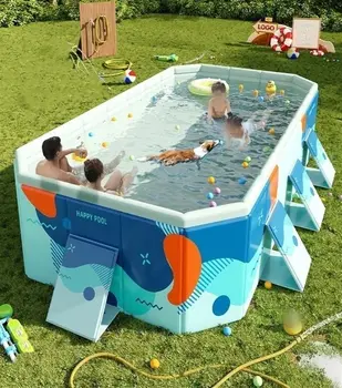 Folding Pool Non-Inflatable Pool, Portable Hard Plastic Shell Pool, Dog Pool, Backyard and Garden Pools 1