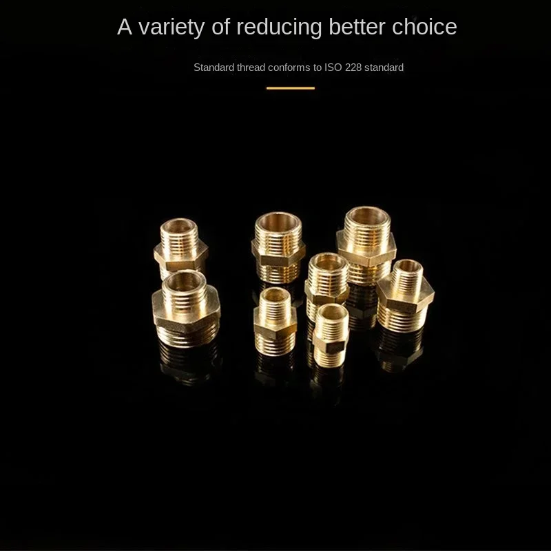 1/8" 1/4" 3/8" 1/2" 3/4" 1" BSP Male Thread Brass Pipe Fitting Reducer Hex Nipple Coupler Connector Adapter Water Fuel Gas pipe fitting,water pipe fitting,hose pipe fitting
