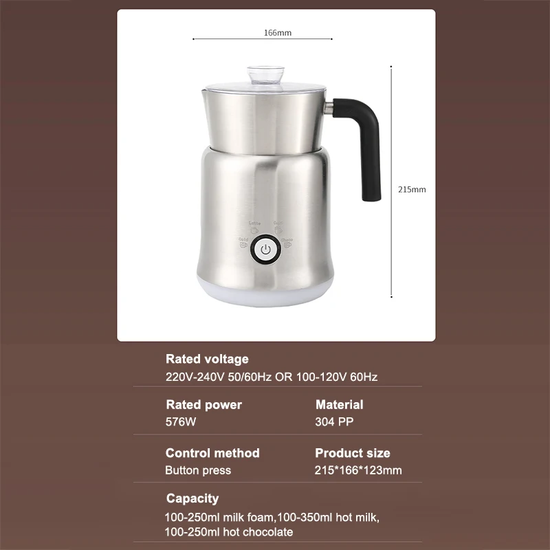Electric Automatic Hot Cold Milk Frother Foamer Bubble Mixer Latte Warmer Cup Fancy Coffee Cappuccino Heater Chocolates Melter 2