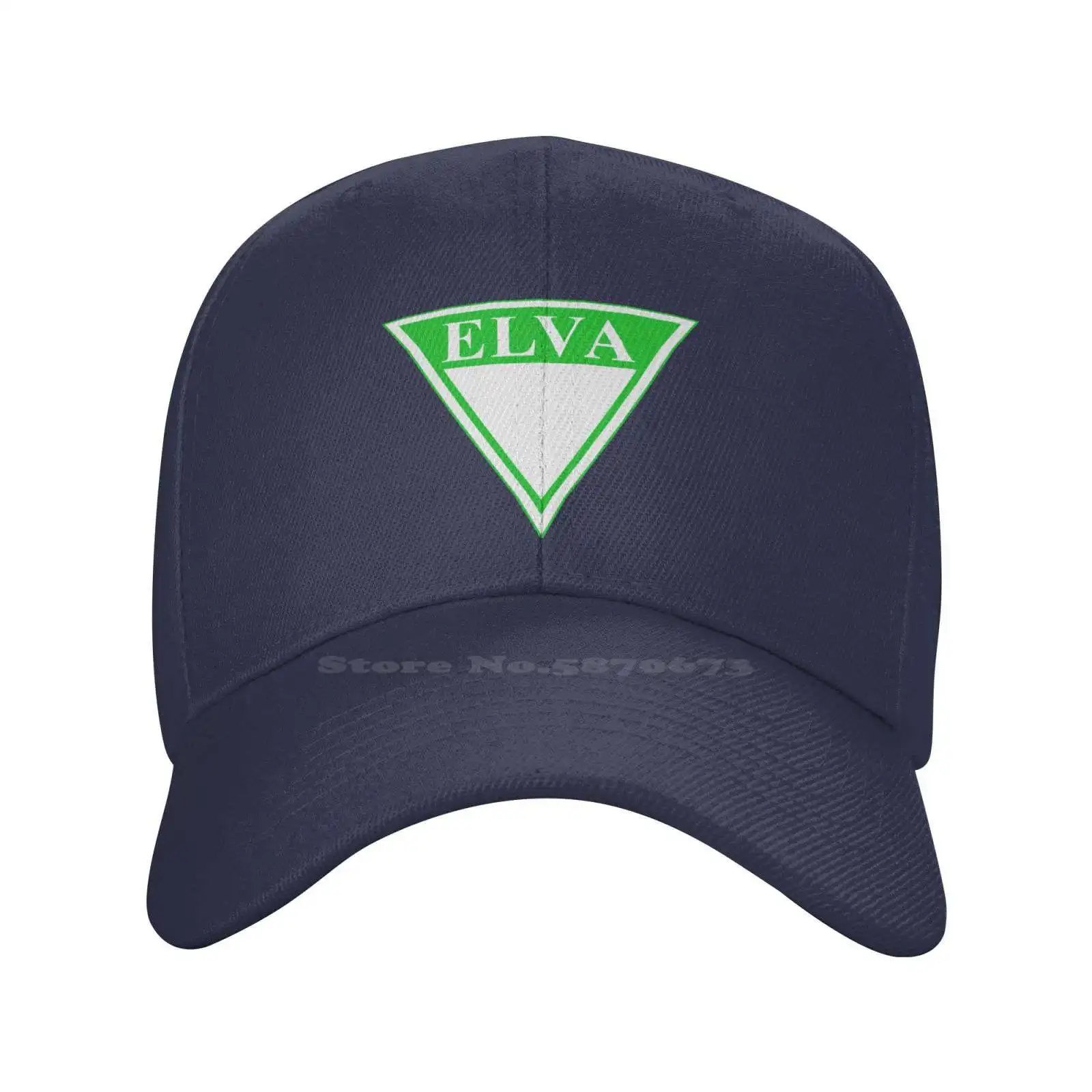 

Elva Logo Print Graphic Casual Denim cap Knitted hat Baseball cap