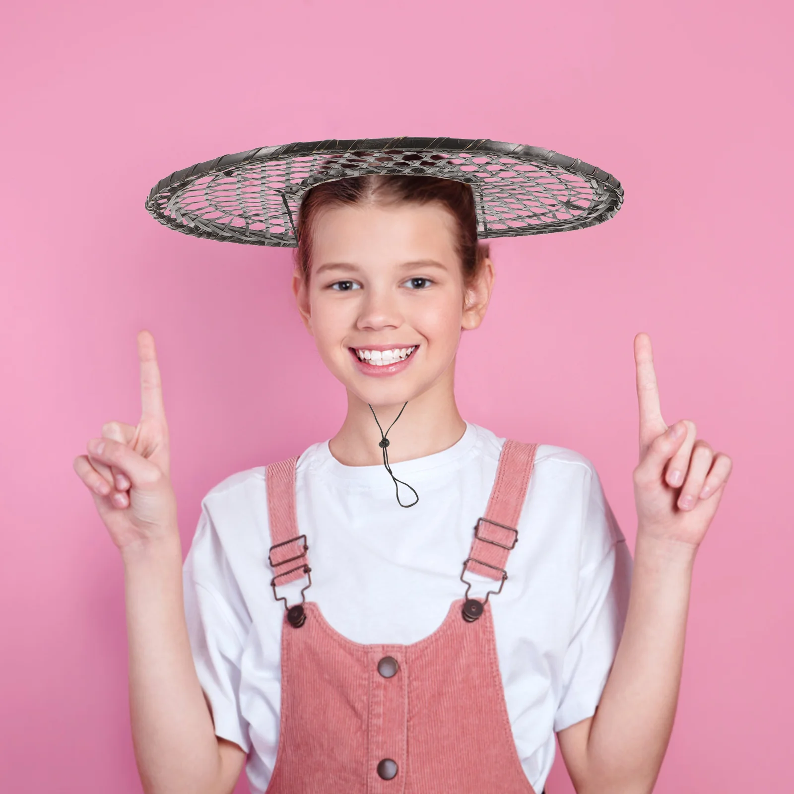 

Bucket Hat Bamboo Cosplay Manual Woven Decorative Weaving Chinese Style Vintage