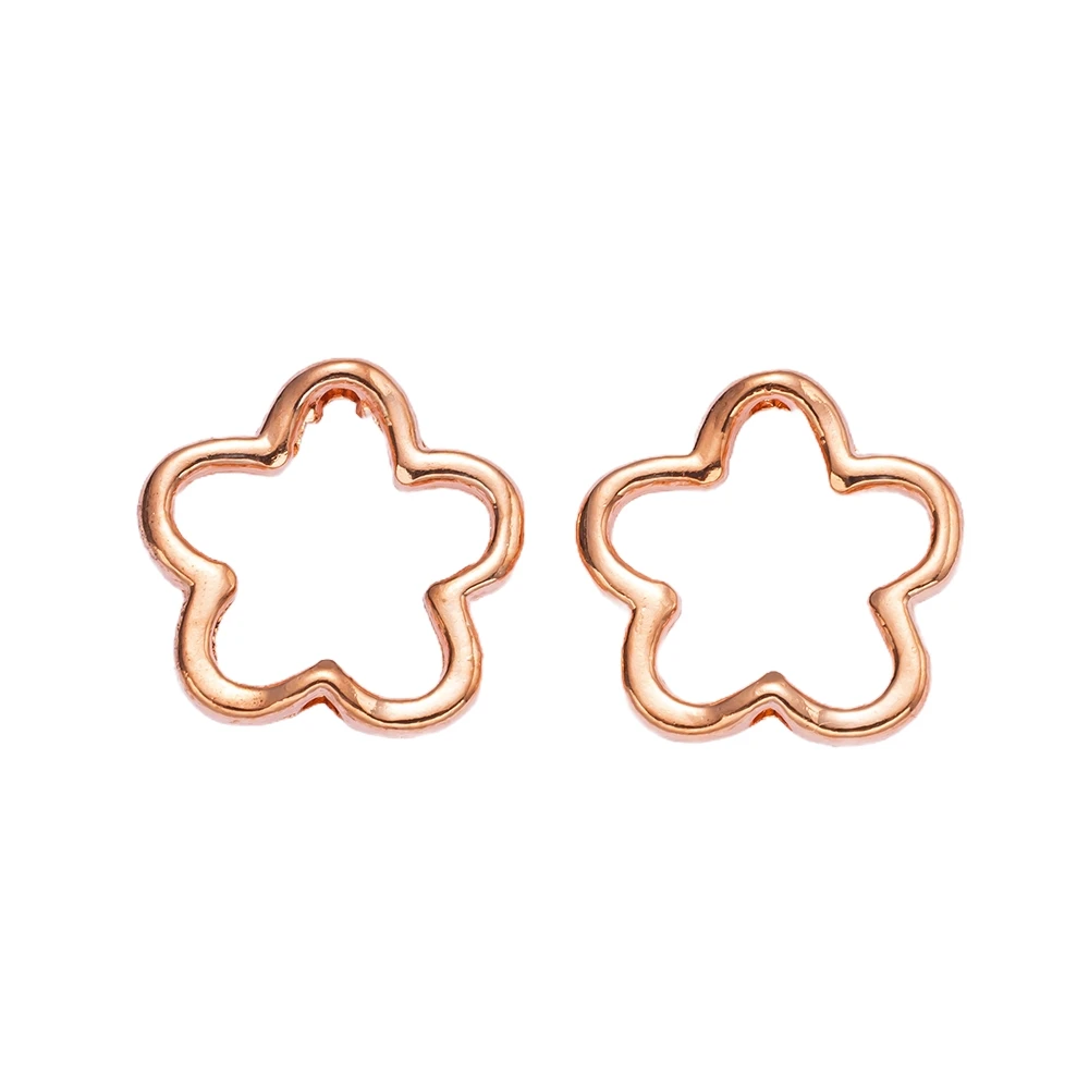 50 Stück Blumenform Rahmen Spacer Perlen für DIY Ohrringe Halsketten Armbänder Schmuckherstellung Zubehör Erkenntnisse Zubehör Handwerk – Detail 6