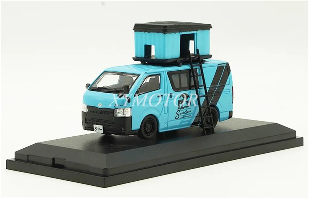 

Коллекция 1/43 для TOYOTA HIACE Travel Edition, металлическая литая модель автомобиля, игрушки, подарки, хобби дисплей, голубые украшения, коллекция