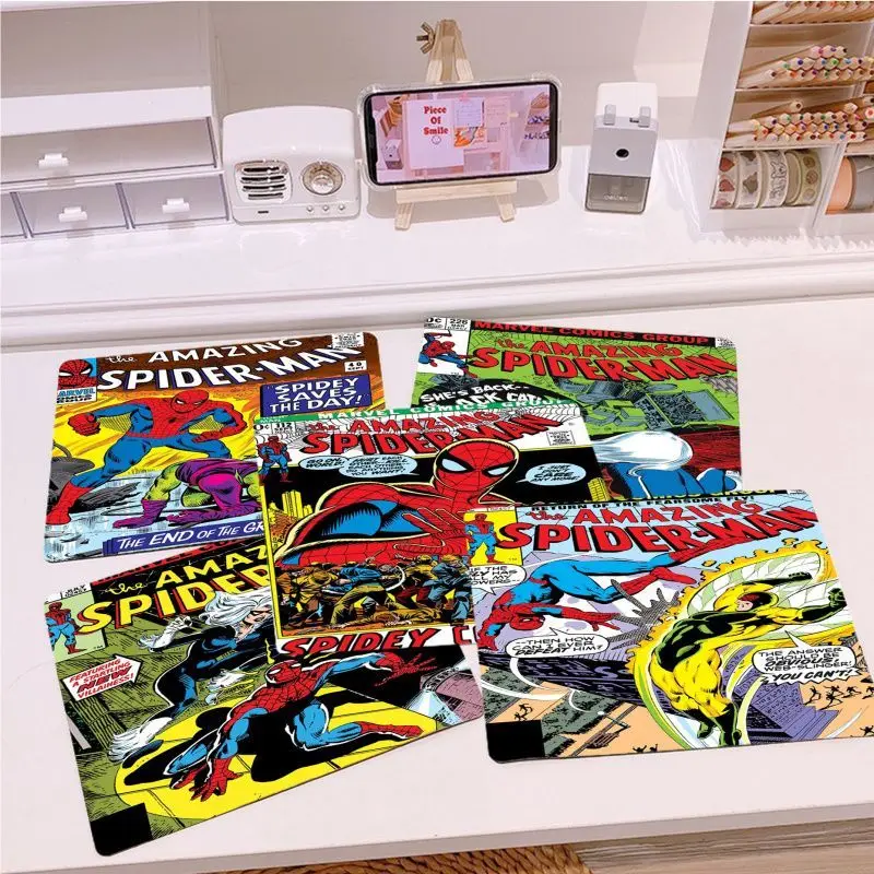 

S-Spider-Man Superhero Mousepad Anti-Slip Keyboard Mat Table Mat Students Gabinete PC Gamer Desktop Teen Girls Bedroom