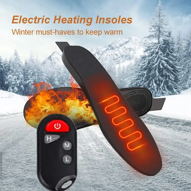 USB Rechargeable Heating Shoe Insole Heated Insoles Winter Outdoor Heating and Warming Foot Insoles
