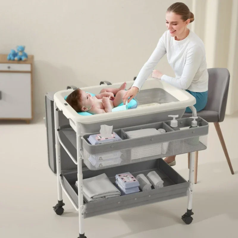 

Table Baby Caring Stand Newborn Baby Care Table Multifunctional Baby Bath Table