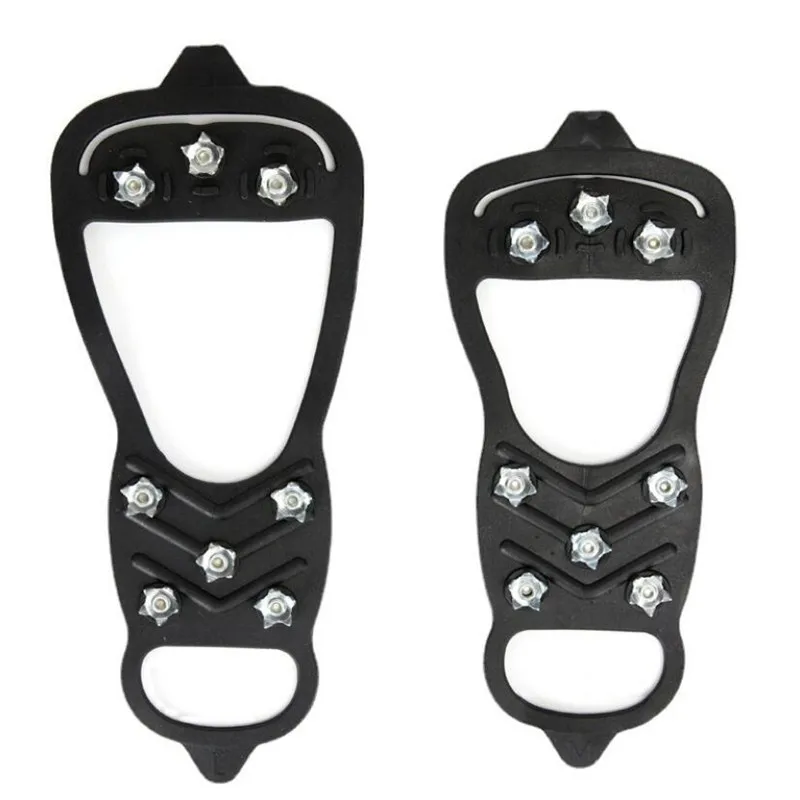 1 Pair Snow Ice Claw Climbing Crampons 8 Studs Anti-Skid Ice Snow Camping Walking Shoes Spike Grip Winter Outdoor Equipment ice gripper spike climbing crampons