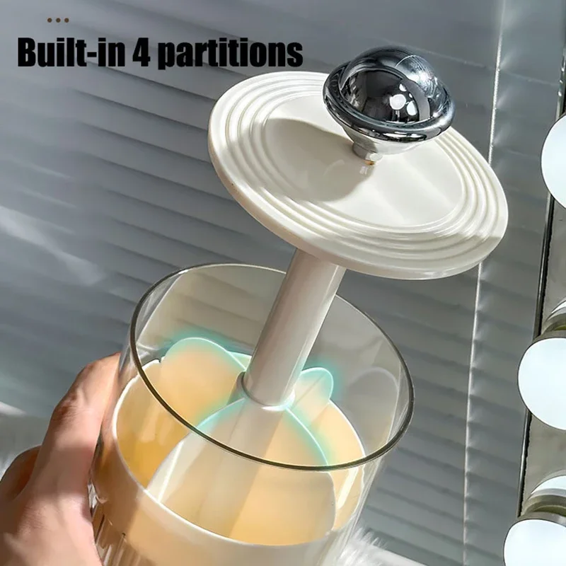 2025 1pc Cosmetic Storage Box Lipstick Container﻿ Automatic Lifting Makeup Brushes Holder With Lid Dustproof Makeup Organizer 5