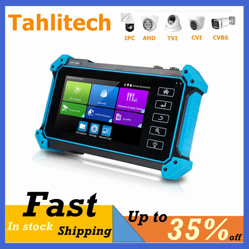 Tt-Ipc5200C Plus 8Mp Ipc Cctv Tester Monitor Ahd Cvbs Cvi Tvi Ipc Camera Tester Vga Hdmi Wifi Poe Ptz Cable Tracer