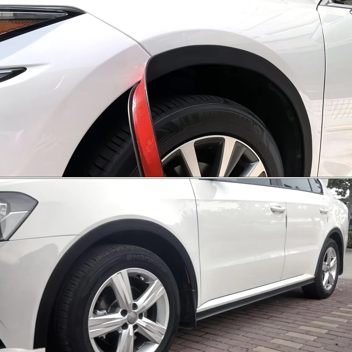 Car Door Sill Protector Anti-Scuff Pads Universal Carbon Fibre Pedal Trim Scratch-Resistant Impact Guards Boot Liner Protectors - الصورة 2