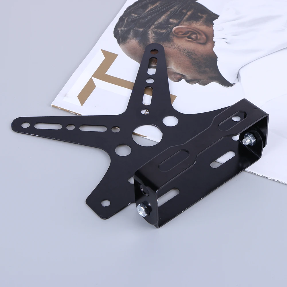 Universal Motorcycle Adjustable Number License Plate Mount Holder (Black) license plate holder motorcycle license plate holder