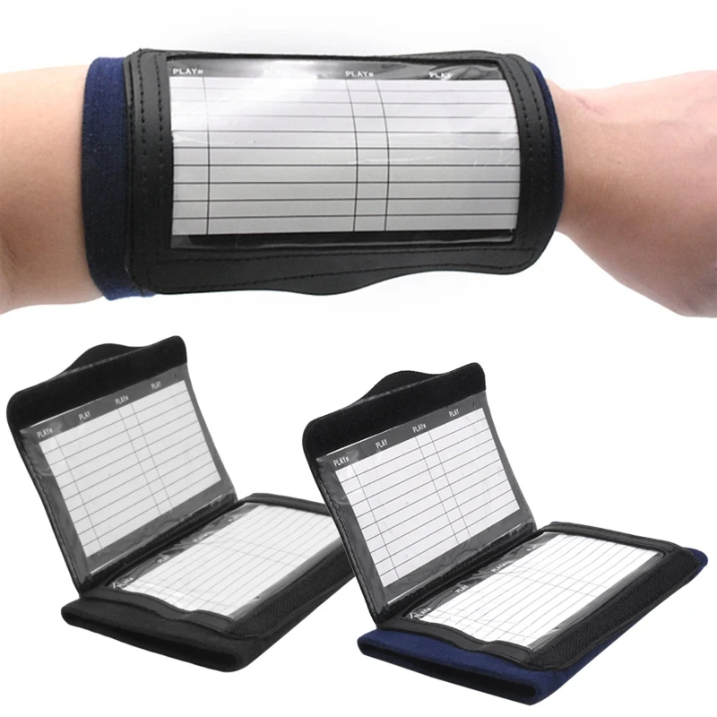 Wearproof Football Soccer Player Tactics Board 6.3x4inch Breathable Wrist Sleeve Baseball Game Strategy Holder Dropship