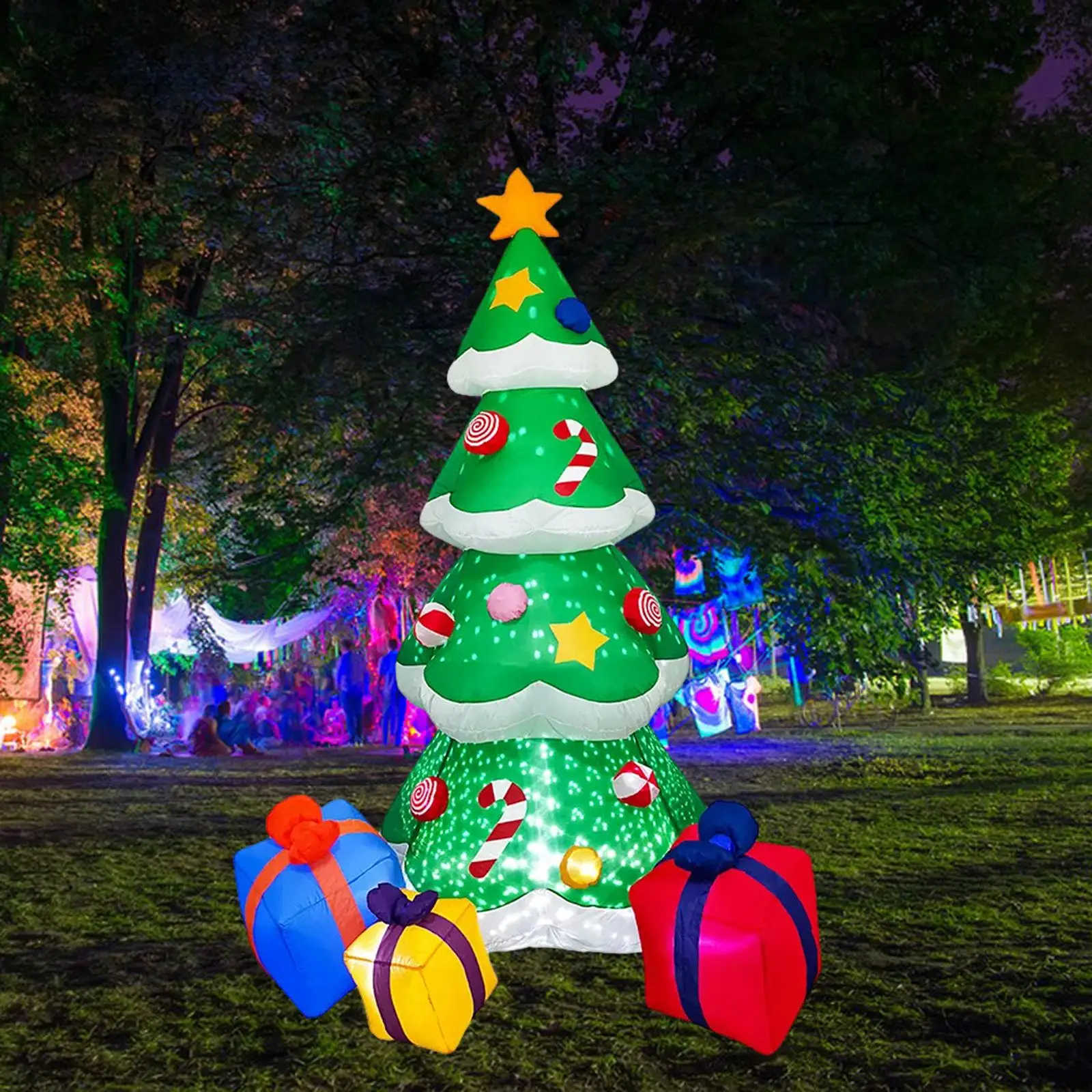 

Inflatable Christmas Tree Giant Xmas Tree Christmas Inflatable Decoration 2.1M Luminous Toy for Porch Lawn Yard Wedding Holiday