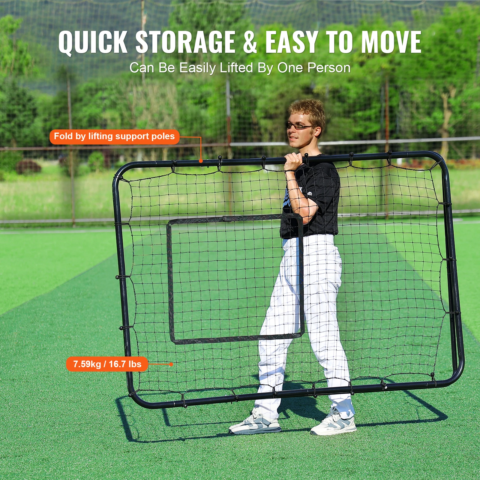 Baseball Rebounder Net Pitching Trainer