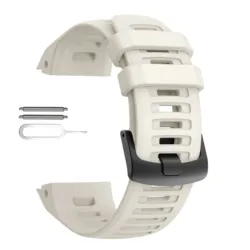 High - Quality Silicone Sport Wristband Replacement Bracelet - Garmin Instinct 1 (White)
