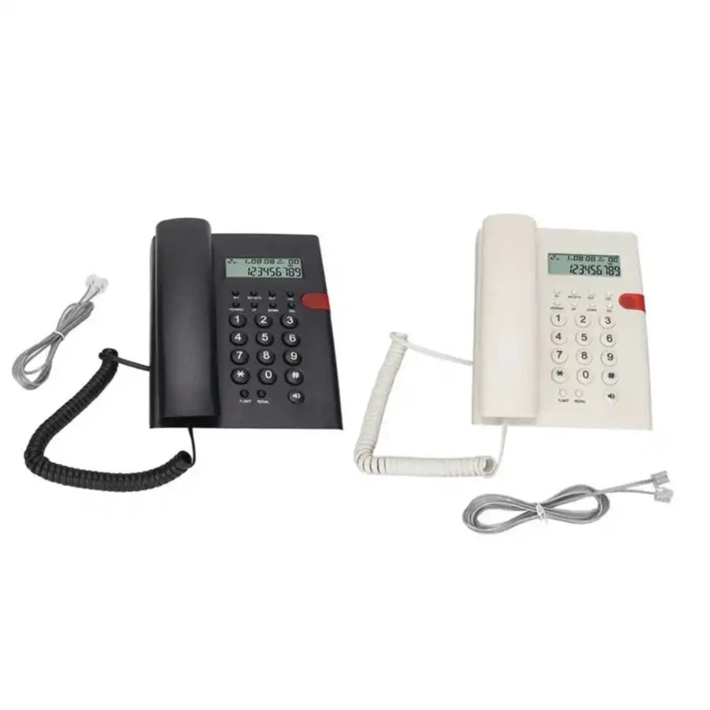 Wired Phone K010A-1 English Telephone Office Home Fixed Landline Phone for Business Hotel Corded Telephones Desk And Wall Mount