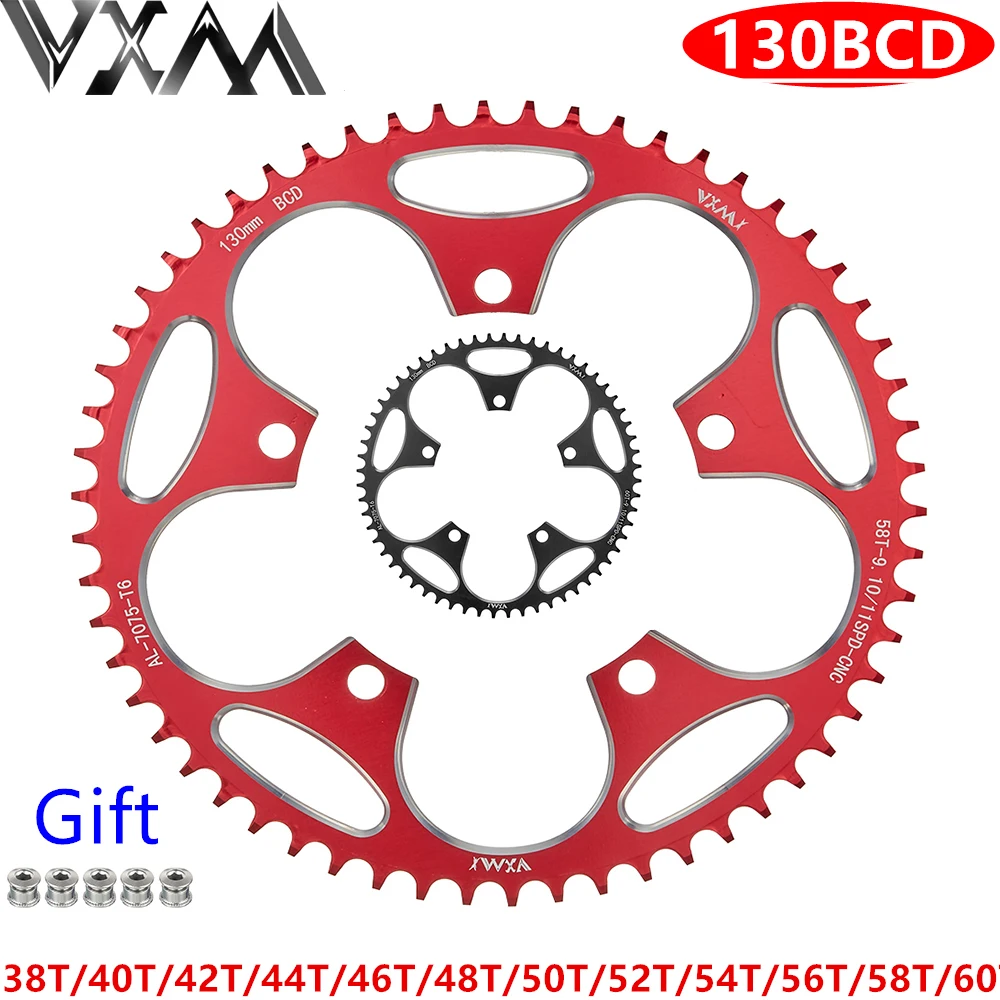 YBEKI 130BCD Plateau de pédalier en aluiniu 7075-T6 usiné CNC pour vélos de route (options 38 YBEKI 130BCD Plateau de pédalier en aluiniu 7075-T6 usiné CNC pour vélos de route (options 38