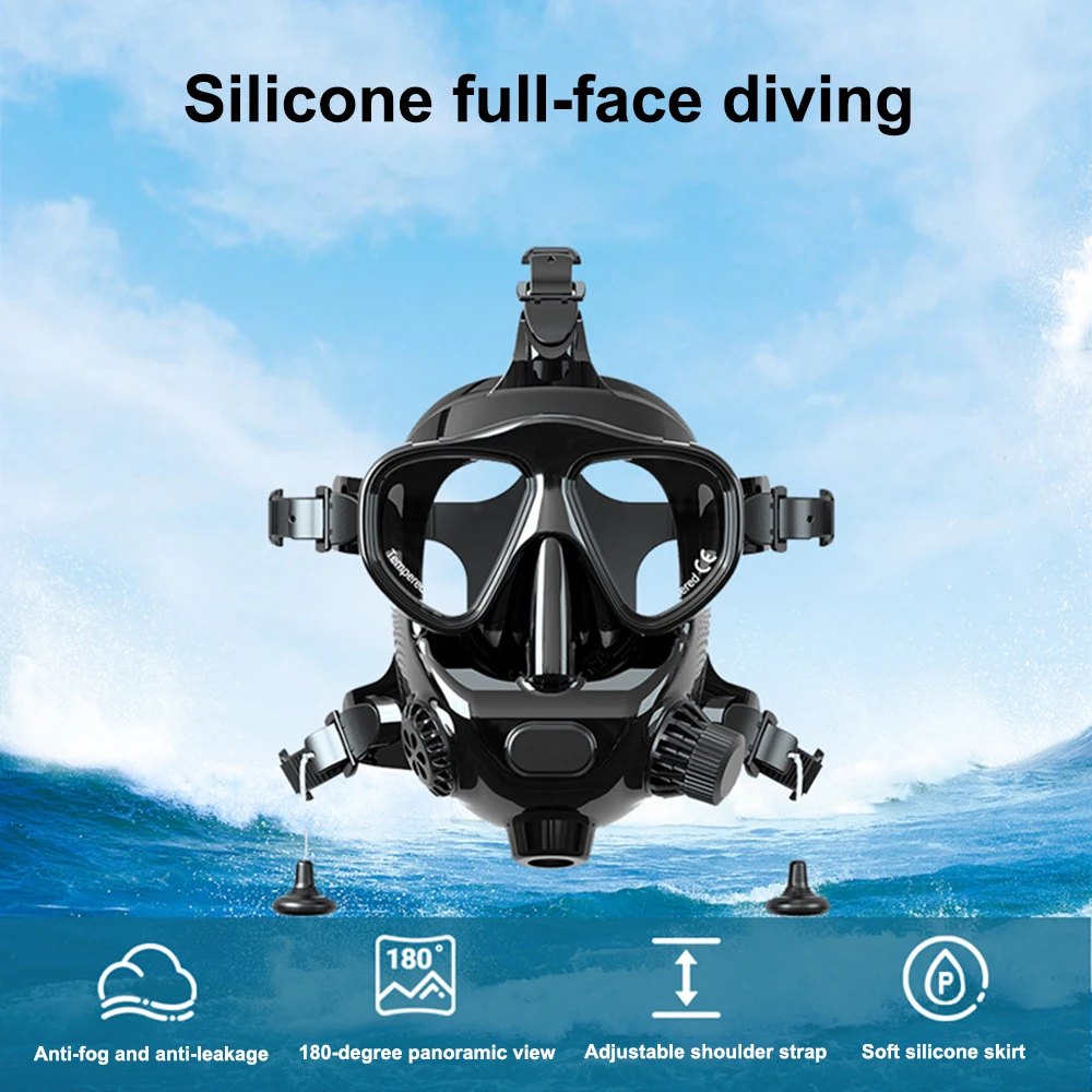 Smaco-Scuba Diving Mask, Full Face, Anti Fog, Snorkeling Goggles, Swimming Gear, Freediving Snorkel, New