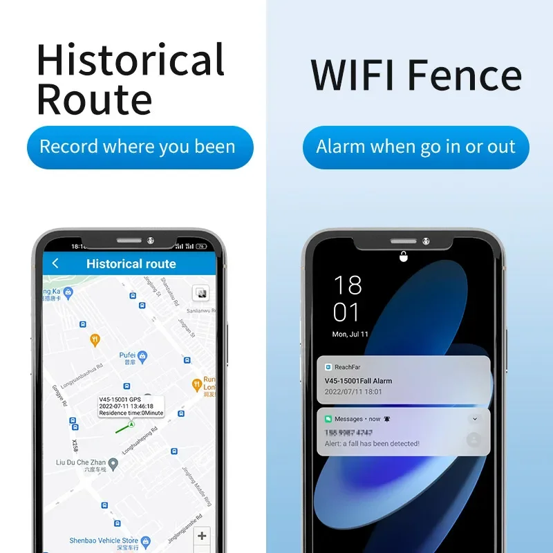GPS + Beidou Tracker RF-V51 WIFI Compatible with 4G LTE/3G WCDMA/2G GSM SOS Alarm Two-way Voice Tracking Artifact Waterproof