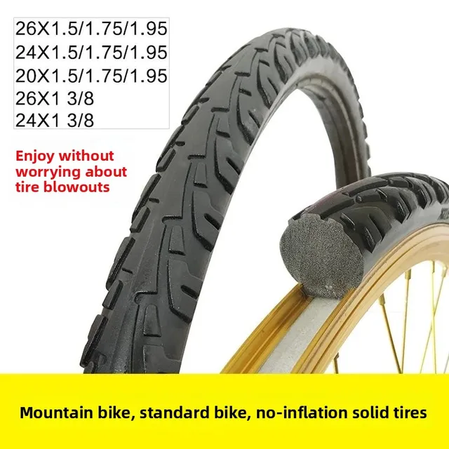 26-Inch  Tire for Bicycles 26x.95 Iatable Tire 24/26x 3/8 Bicycle  Tire with Inner Tube Cycling Equipment Acce... 2