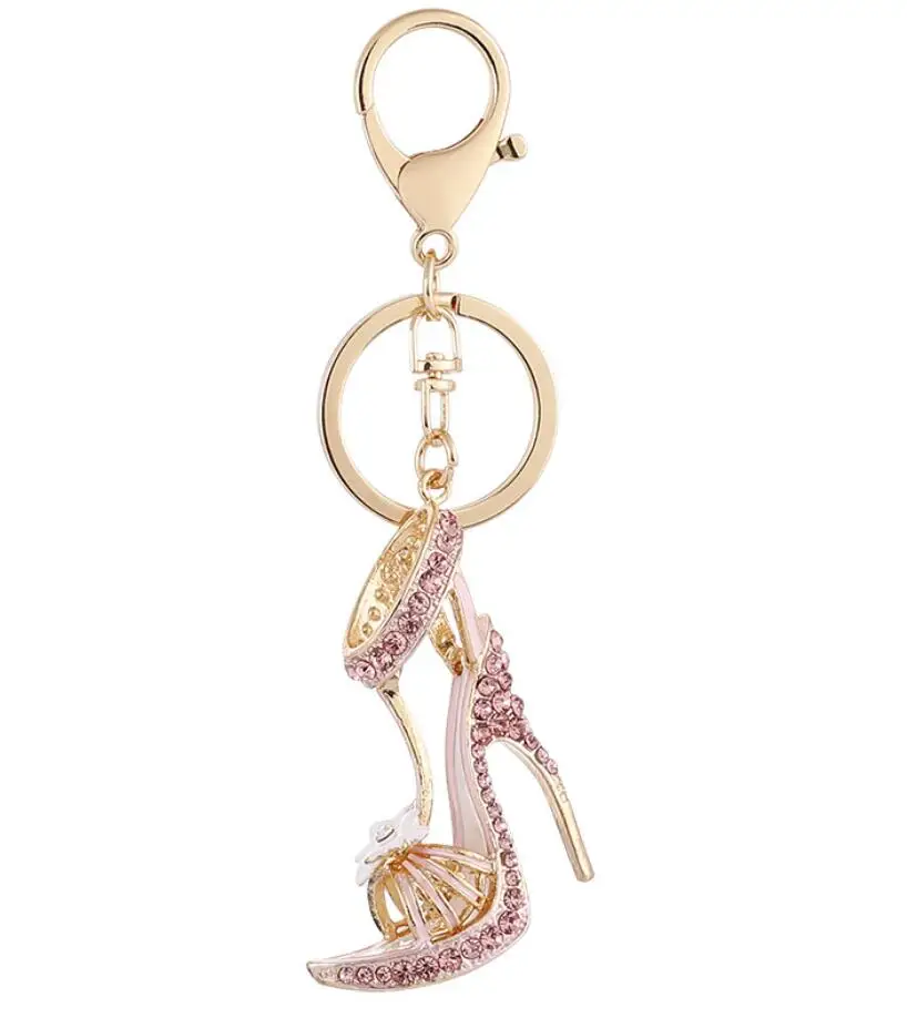 ARFUKA Portachiavi Con Strass - Ciondolo Per Chiavi E Borsa In Lega Dorata - Regalo Elegante Unico