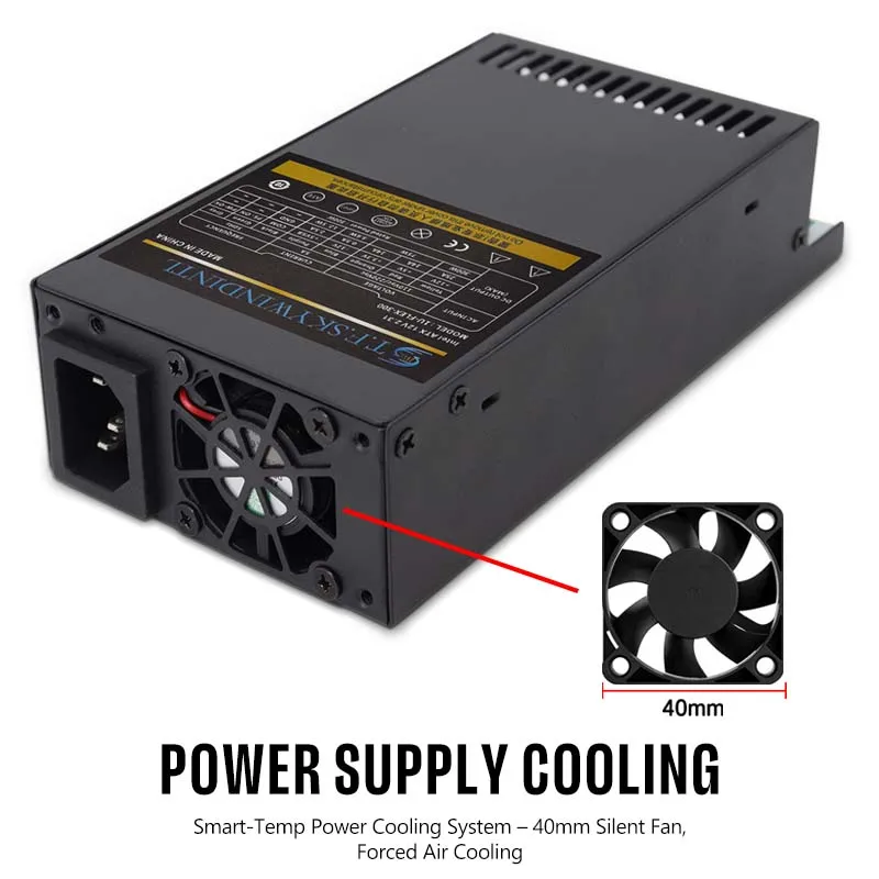 300W 전원 공급 전체 모듈식 소형 1U 데스크톱 서버를 위해 적합한 가동 가능한 활동적인 PFC 컴퓨터 전원 220V 20+4PIN