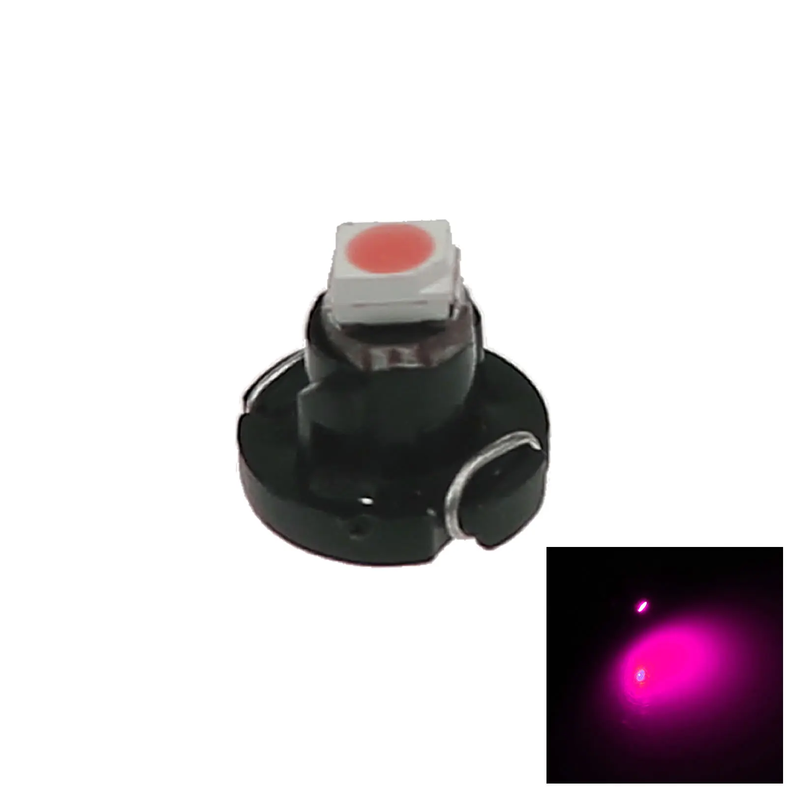 

1x Pink Car T4.2 Light NEO Dash Twist Socket HVAC Control Blub 1 Emitters 1210 SMD LED 79674-S3N-941 Z20151