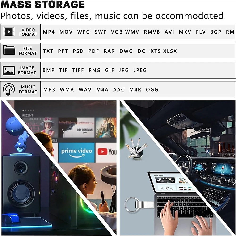 USB flash drive 128GB 256GB 512GB 2TB 1T 32GB 16GB 64GB 8GB 4GB flash drive