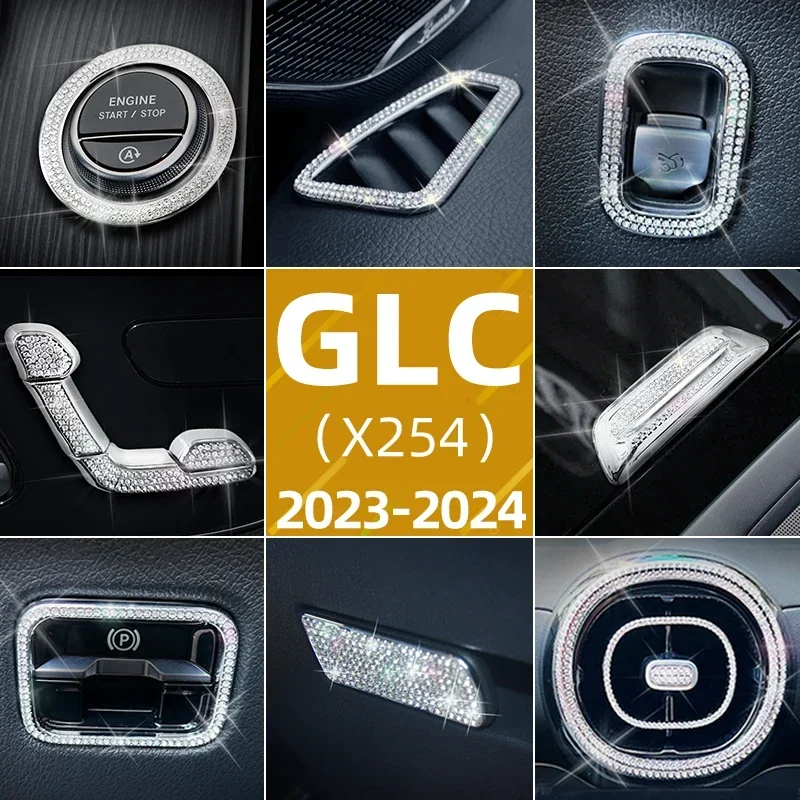 Per Mercedes-Benz X254 2023 ~ 2024 Nuovo Glc300L Glc260L Glc Series Automotive Interior Stickers Diamond Decoration Protector Patch