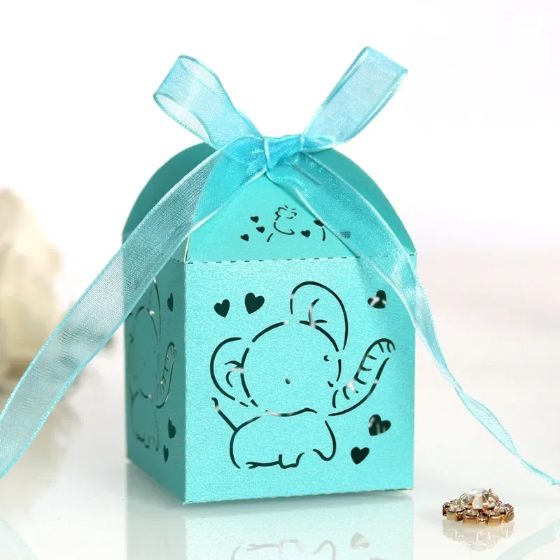 

50pcs Baby Shower Crossing Candy Dragee Box for Baptism Boy Girl Birthday First Communion Christening Wedding Table Decoration