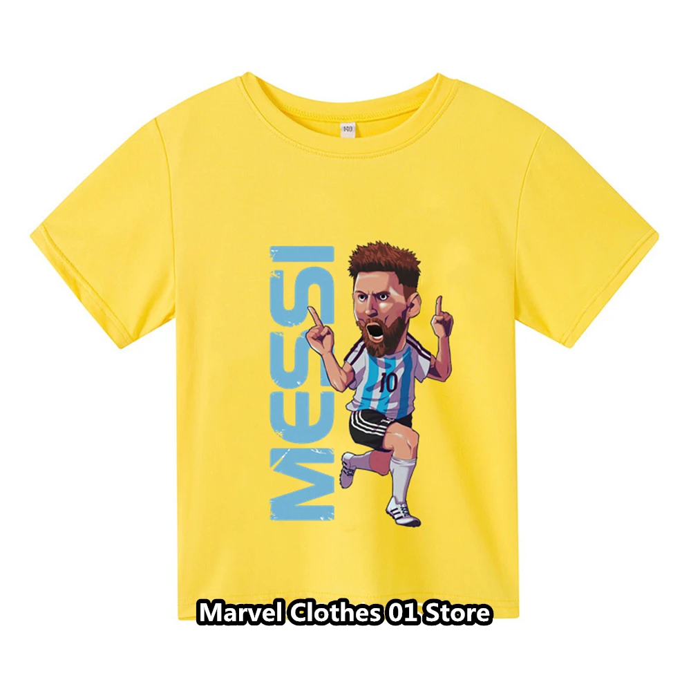 thumbnail image 1 of Camiseta del mismo estilo de Messi para niños, camiseta 3d Que Mira Bobo, nuevas camisetas de verano para niñas, camisetas casuales de moda para niños, camiseta de manga corta, superventas, 1 of 5