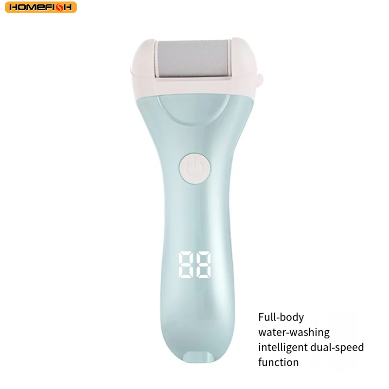 HOMEFISH Electric Pedicure Foot USB Rechargeable Power Display Grinding Exfoliator Replacement Heads For Heel Callus Remover