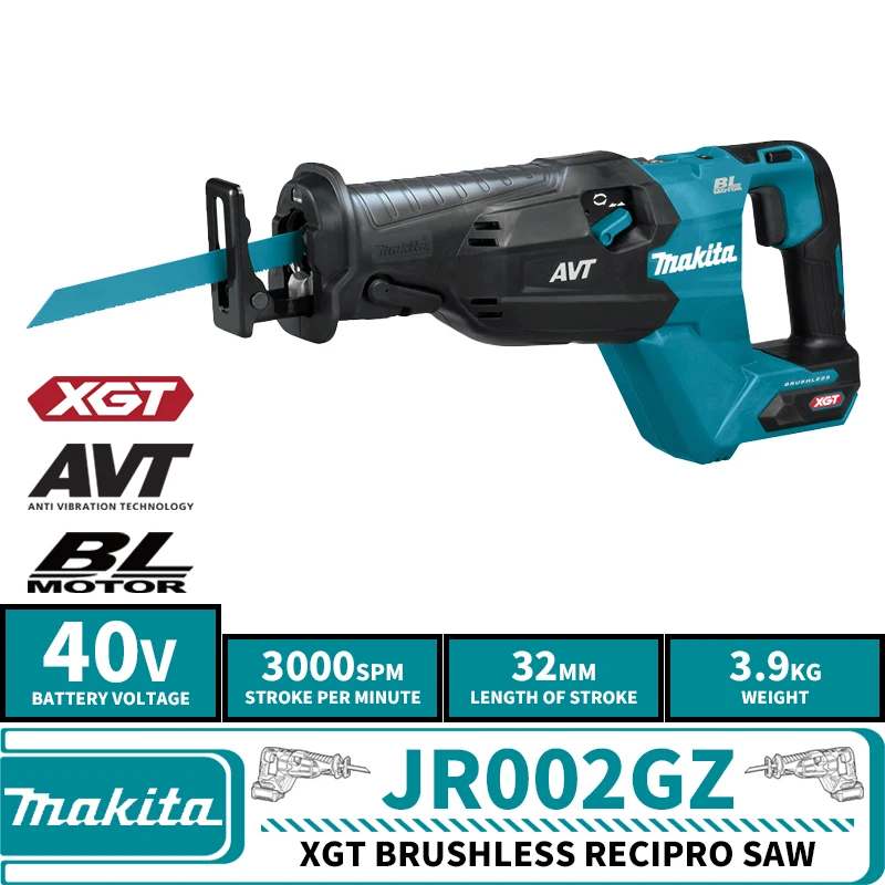 

Makita JR002GZ Brushless Cordless Recipro Saw XGT 40V Lithium Power Tools 3000OPM
