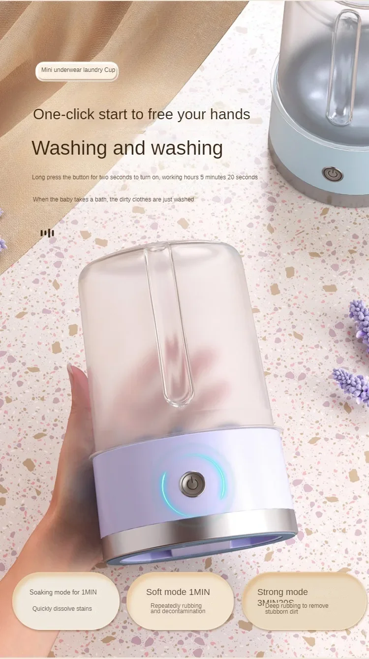 Wireless Charging Portable Washing Machine Mini Electric Makeup Brush Cleaner